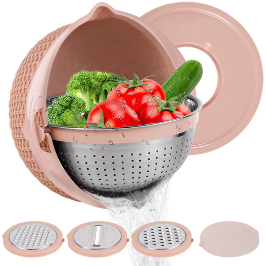 Draining Basket Grater Vegetable Fruit Washing Drainage Tray for Home Kitchen Strainer Pot Food Mixing Bowl Multifun Drain Basin