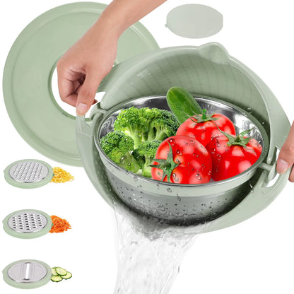 Draining Basket Grater Vegetable Fruit Washing Drainage Tray for Home Kitchen Strainer Pot Food Mixing Bowl Multifun Drain Basin